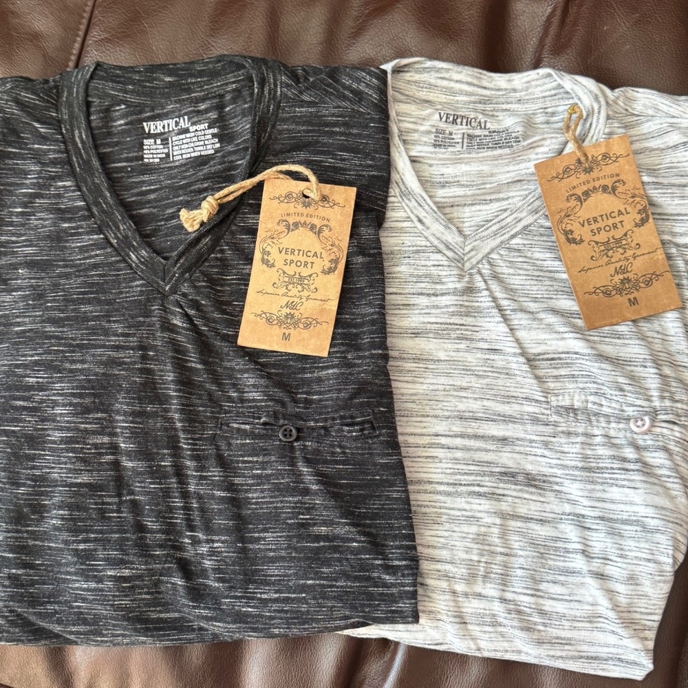 KEEP or RESELL! 4 NWT V-neck Pocket T-shirts 4 PACK! SLIM FIT $128 retail! - Picture 5 of 16